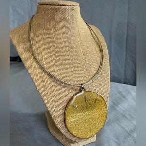 0239 Golden Dome Mandala Pendant necklace